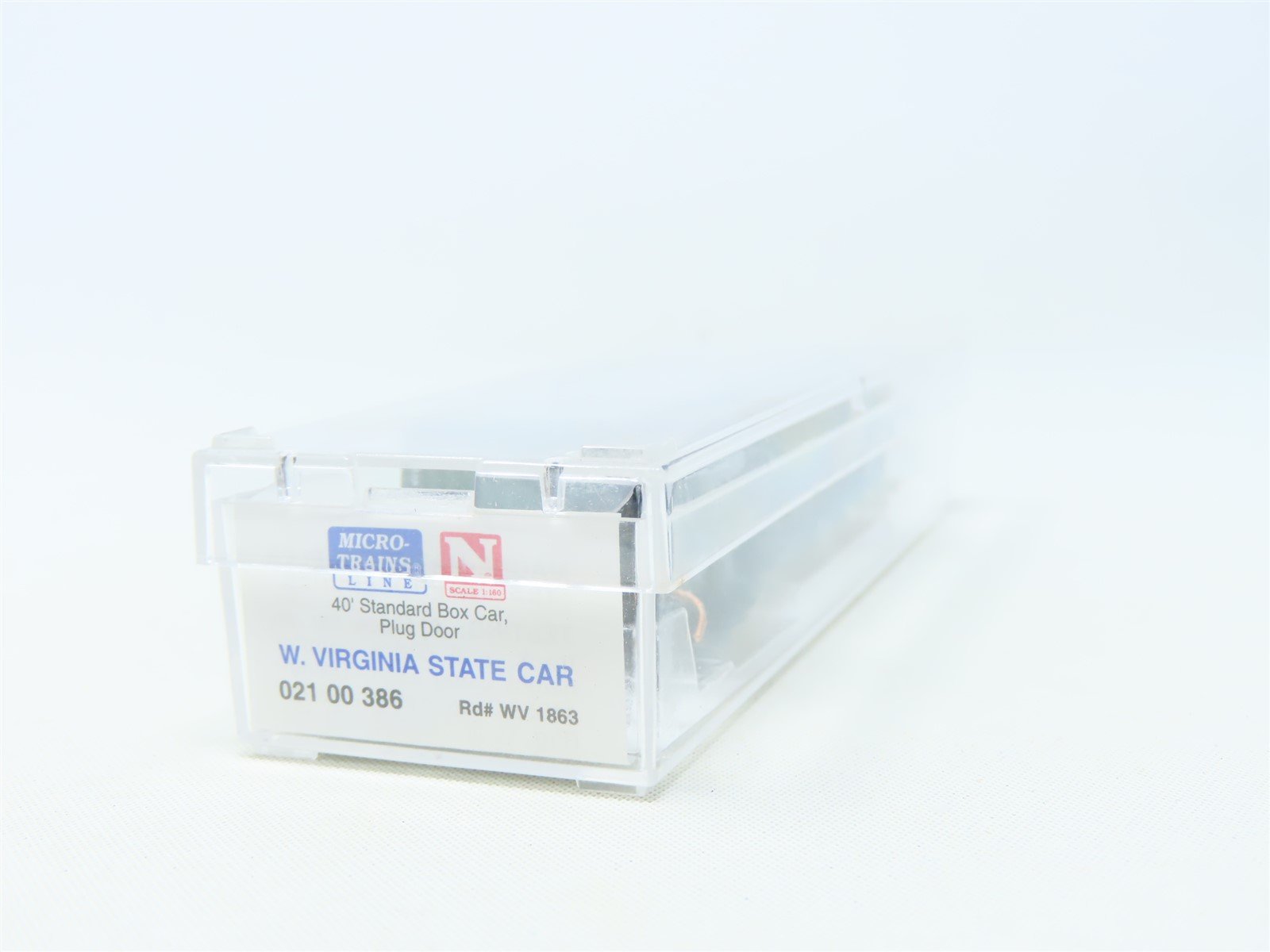 N Scale Micro-Trains MTL 02100386 WV West Virginia State 40' Box Car #1863