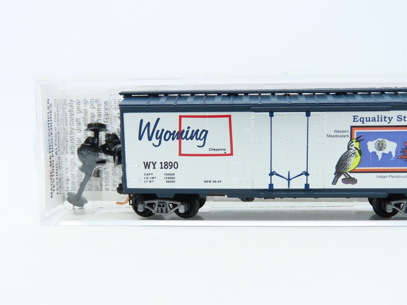 N Scale Micro-Trains MTL 21379 WY Wyoming State 40' Plug Door Box Car #1890