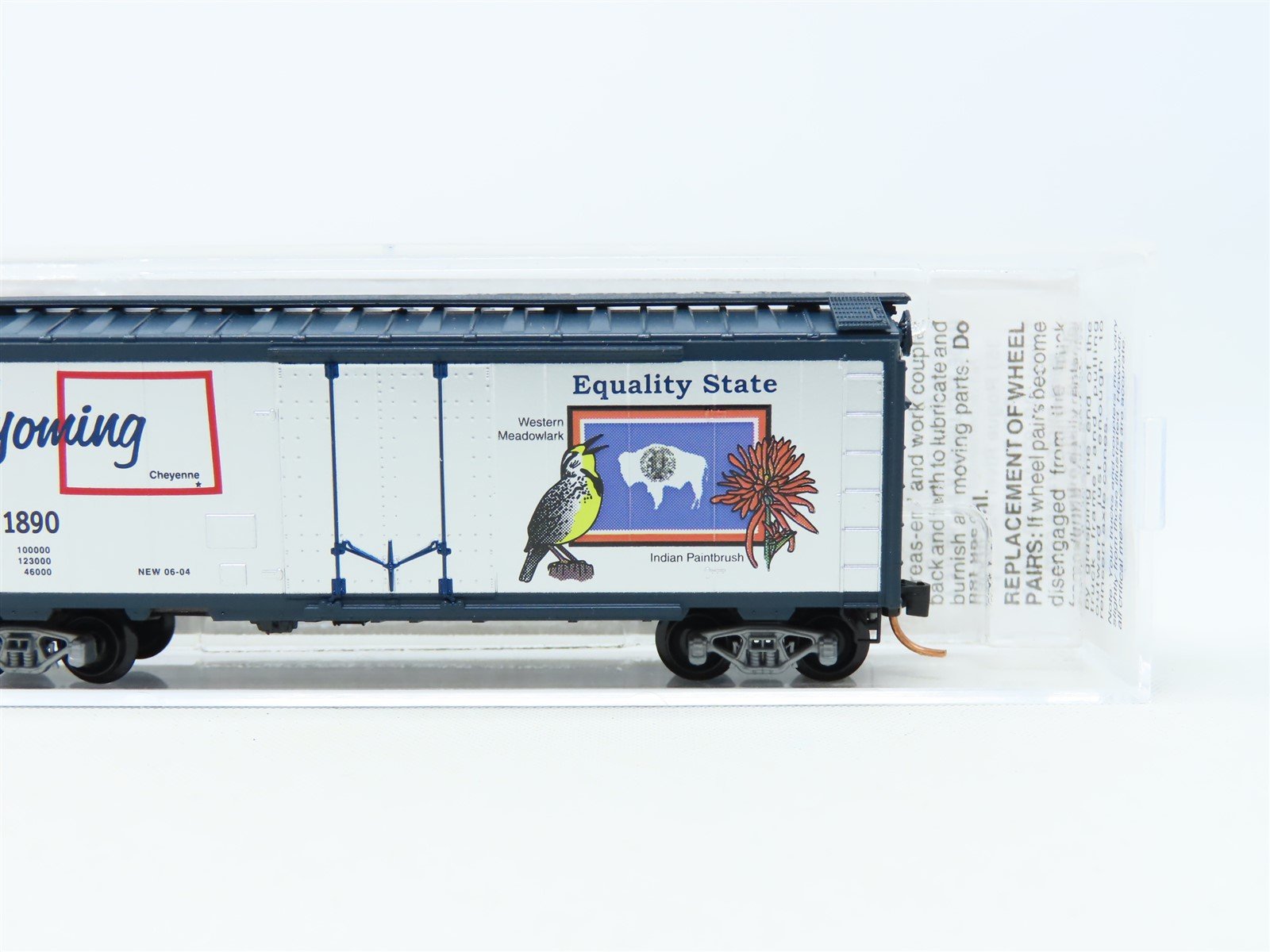 N Scale Micro-Trains MTL 21379 WY Wyoming State 40' Plug Door Box Car #1890
