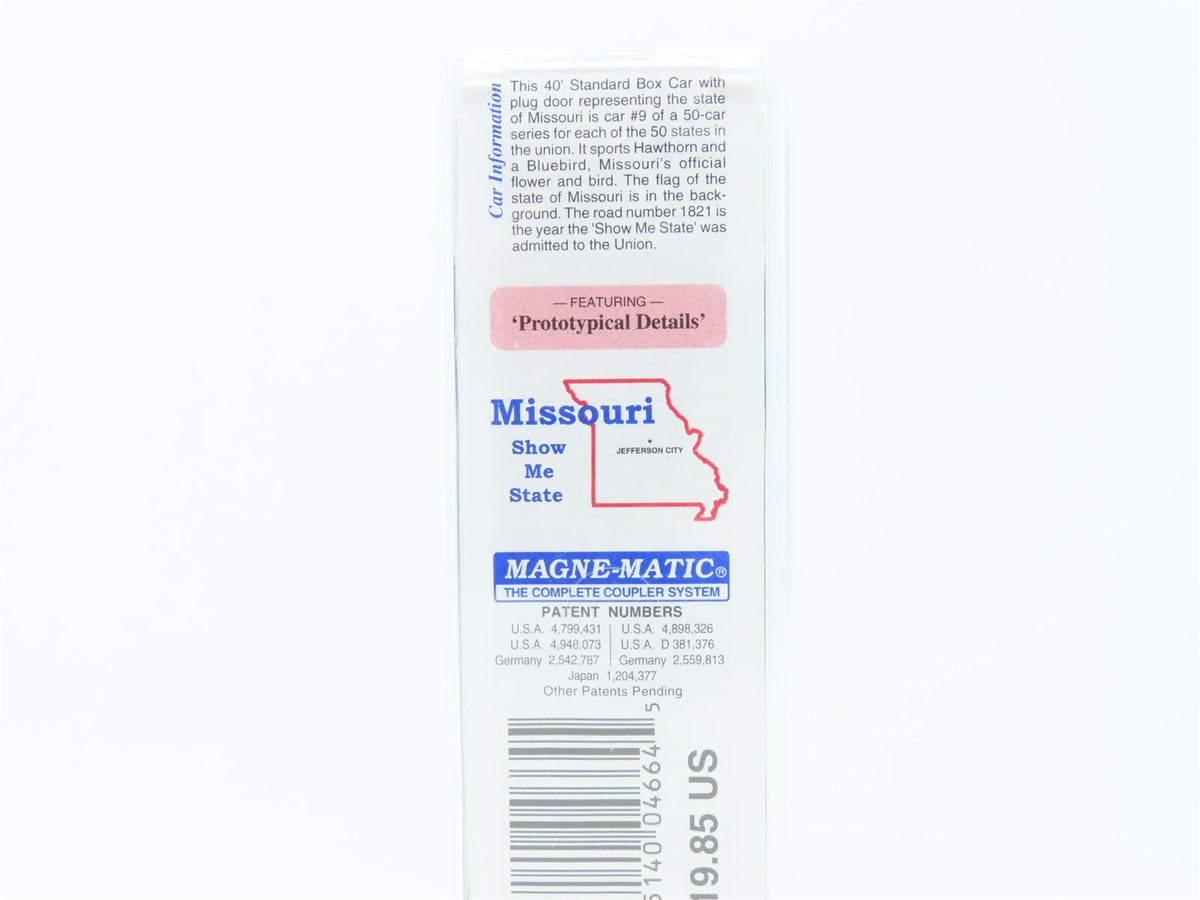 N Scale Micro-Trains MTL 21373 MO Missouri State 40&#39; Plug Door Box Car #1821