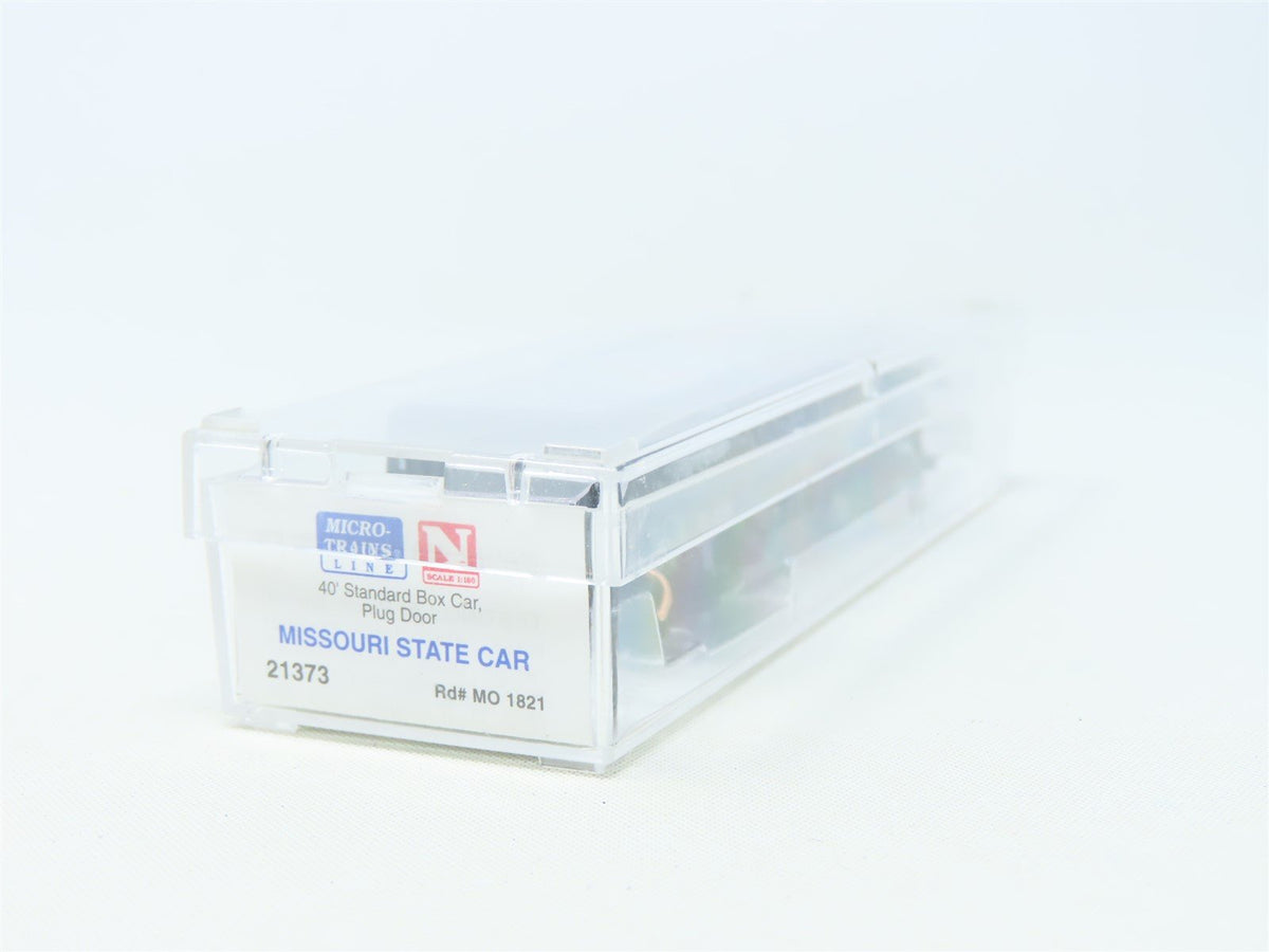 N Scale Micro-Trains MTL 21373 MO Missouri State 40&#39; Plug Door Box Car #1821