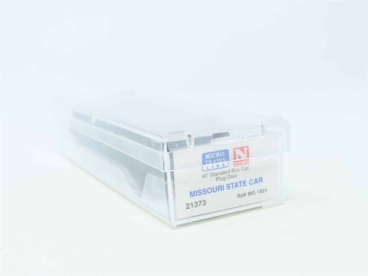 N Scale Micro-Trains MTL 21373 MO Missouri State 40&#39; Plug Door Box Car #1821