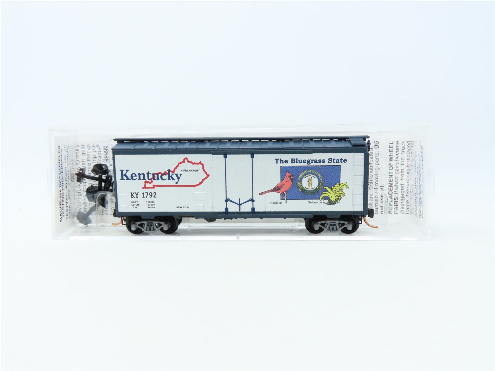 N Scale Micro-Trains MTL 21375 KY Kentucky State 40' Plug Door Box Car #1792