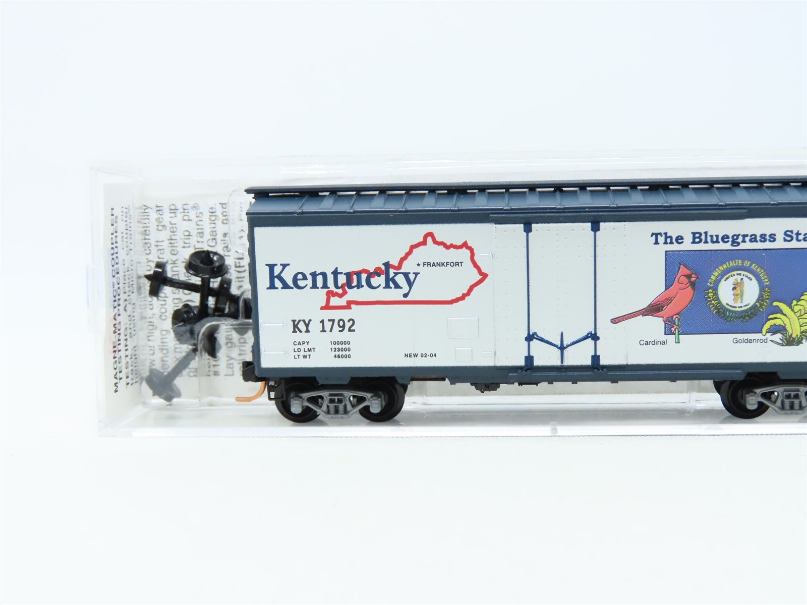N Scale Micro-Trains MTL 21375 KY Kentucky State 40' Plug Door Box Car #1792