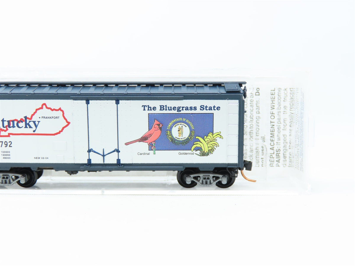 N Scale Micro-Trains MTL 21375 KY Kentucky State 40&#39; Plug Door Box Car #1792