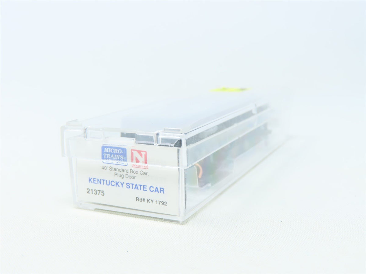 N Scale Micro-Trains MTL 21375 KY Kentucky State 40&#39; Plug Door Box Car #1792