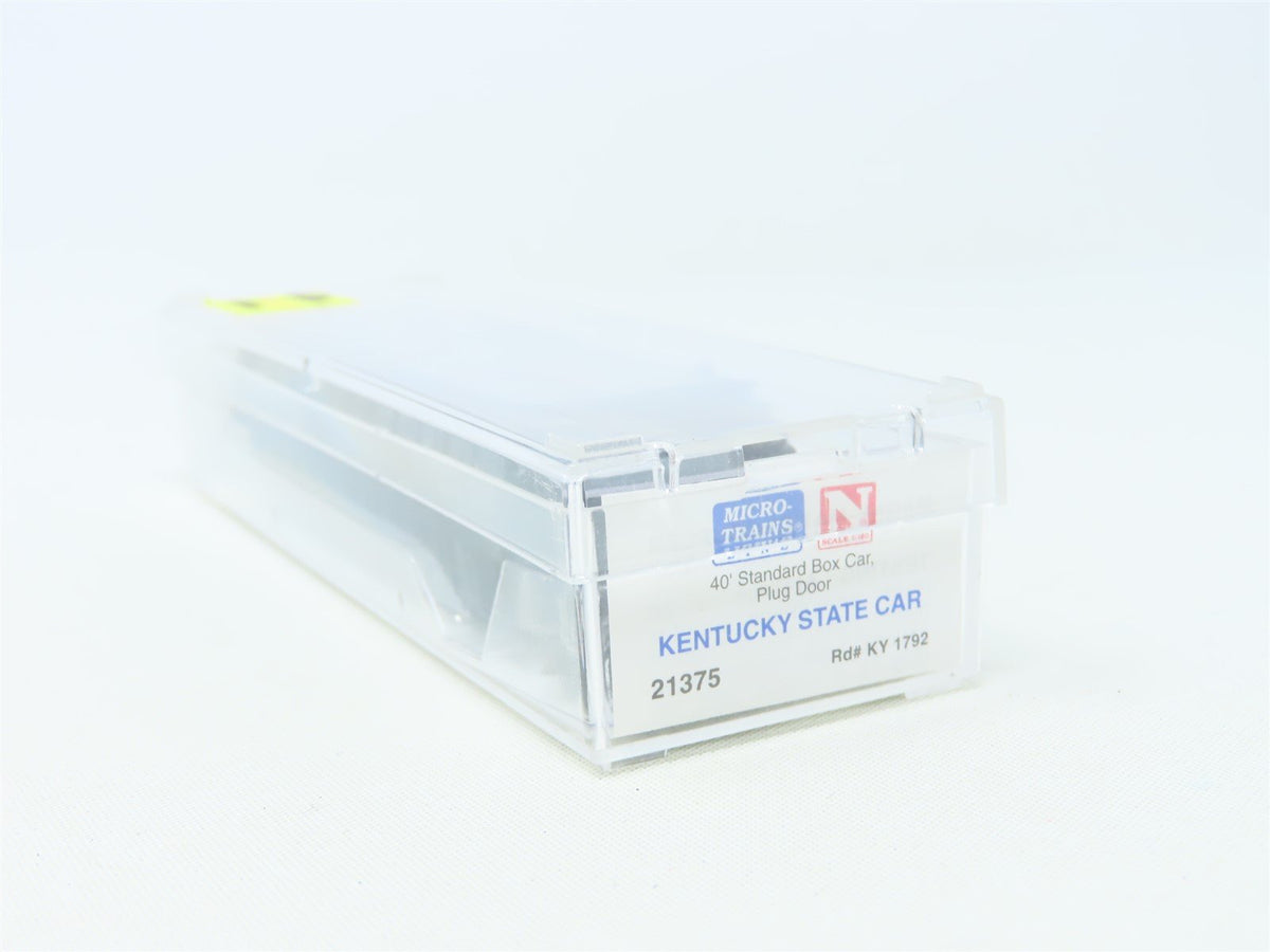 N Scale Micro-Trains MTL 21375 KY Kentucky State 40&#39; Plug Door Box Car #1792