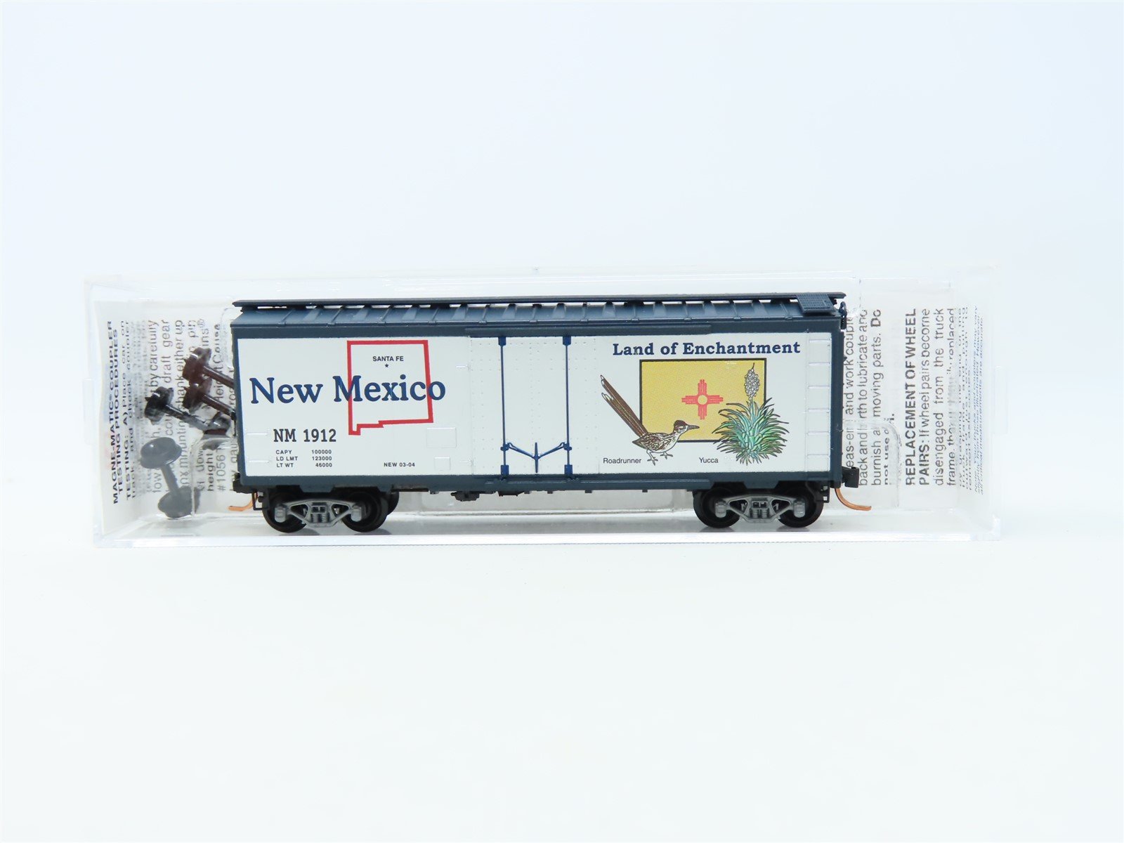 N Scale Micro-Trains MTL 21376 NM New Mexico State 40' Plug Door Box Car #1912