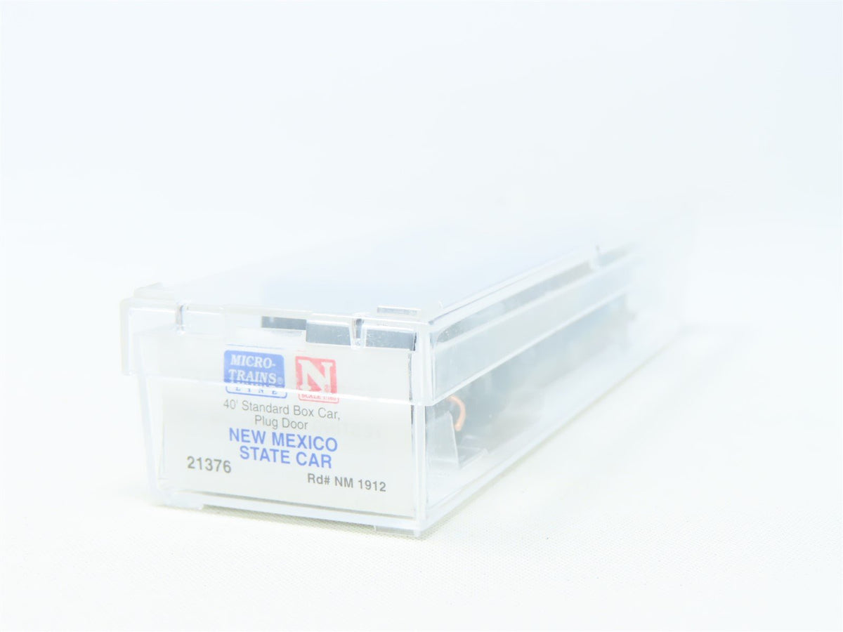 N Scale Micro-Trains MTL 21376 NM New Mexico State 40&#39; Plug Door Box Car #1912