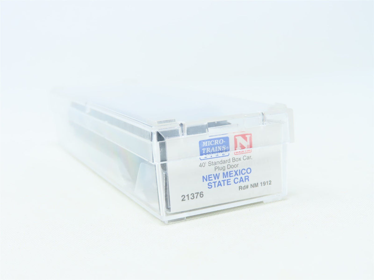 N Scale Micro-Trains MTL 21376 NM New Mexico State 40&#39; Plug Door Box Car #1912