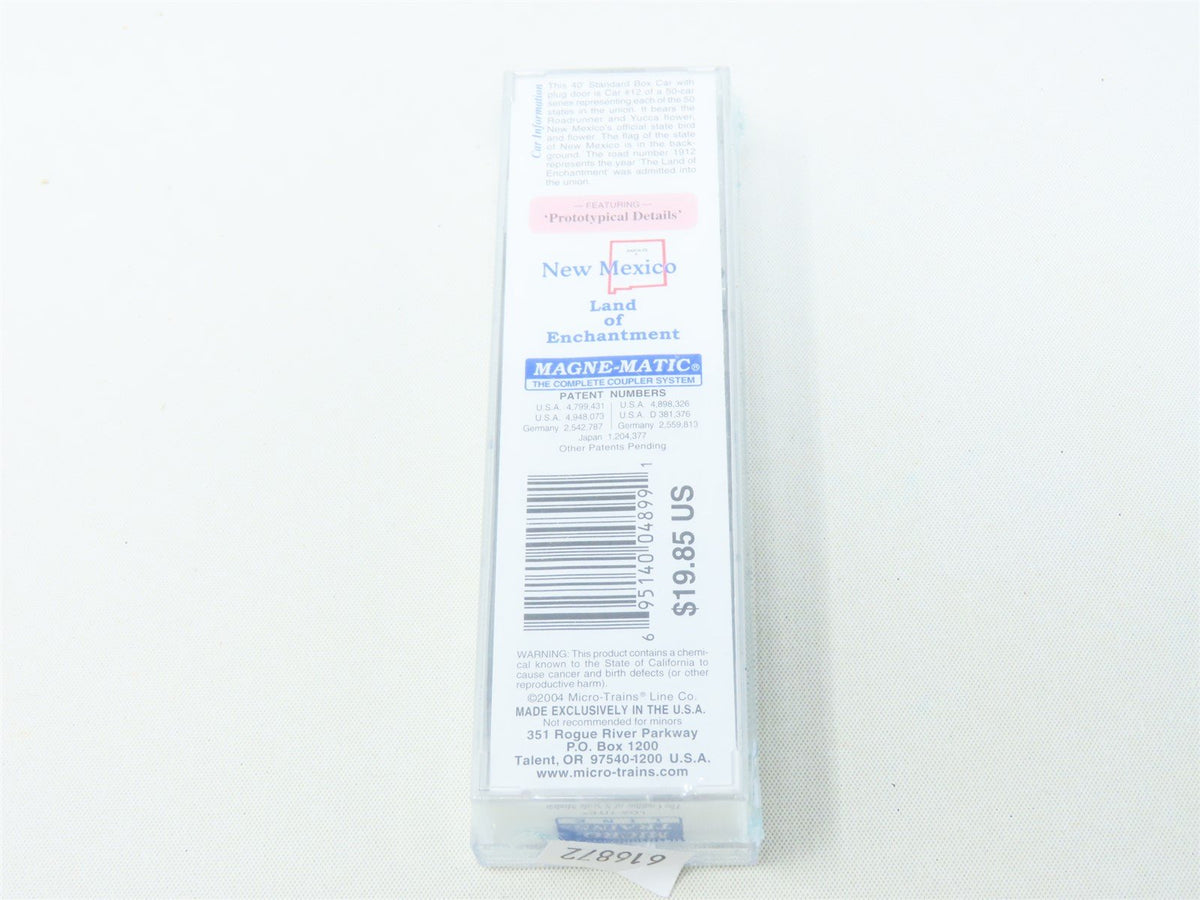 N Scale Micro-Trains MTL 21376 NM New Mexico State 40&#39; Box Car #1912 Sealed