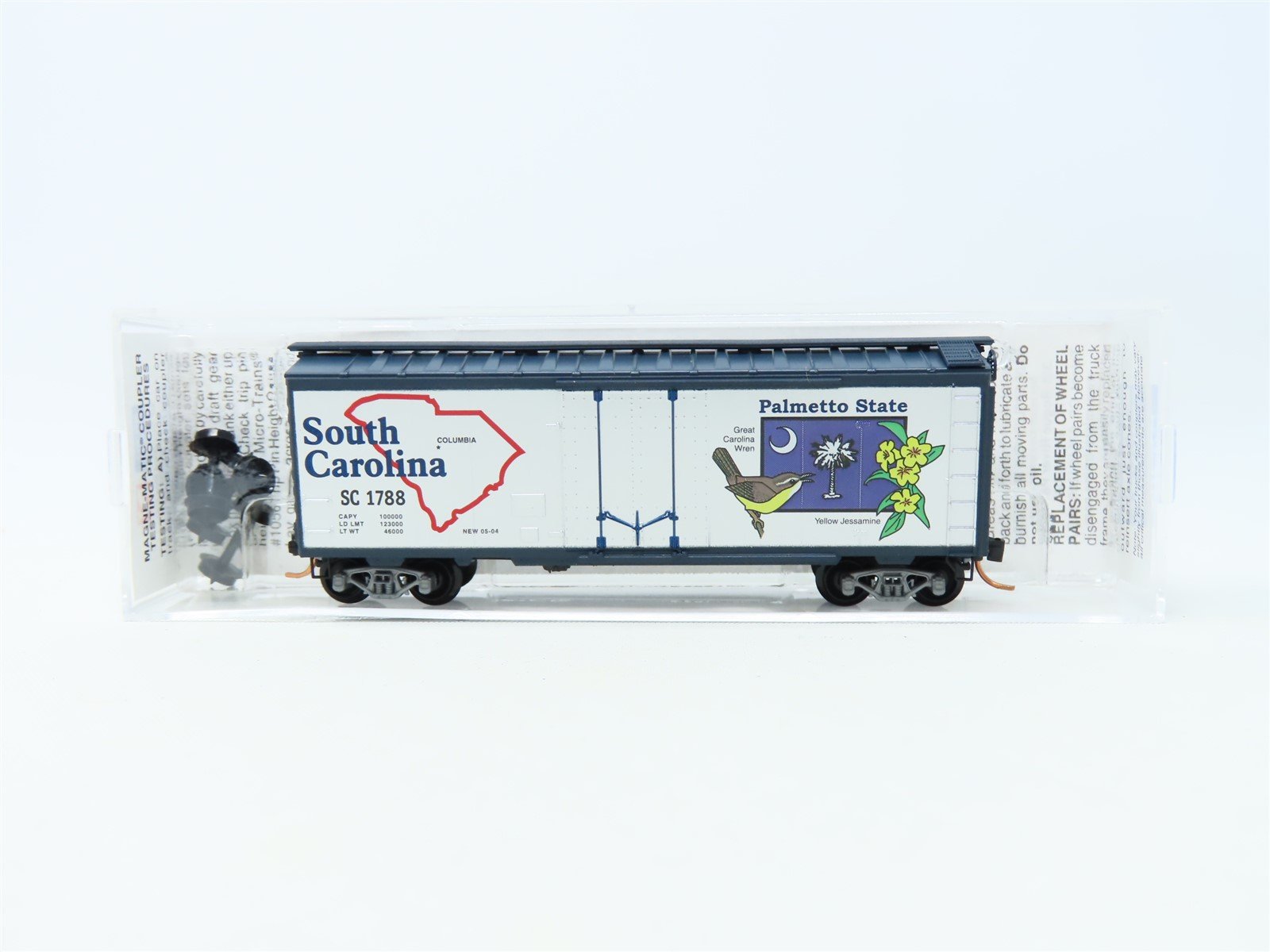 N Scale Micro-Trains MTL 21378 SC South Carolina State 40' Box Car #1788