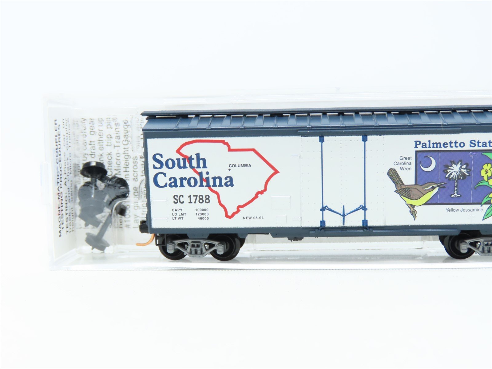N Scale Micro-Trains MTL 21378 SC South Carolina State 40' Box Car #1788