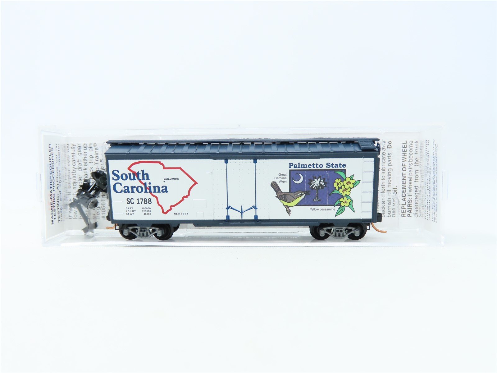 N Scale Micro-Trains MTL 21378 SC South Carolina State 40' Box Car 1788