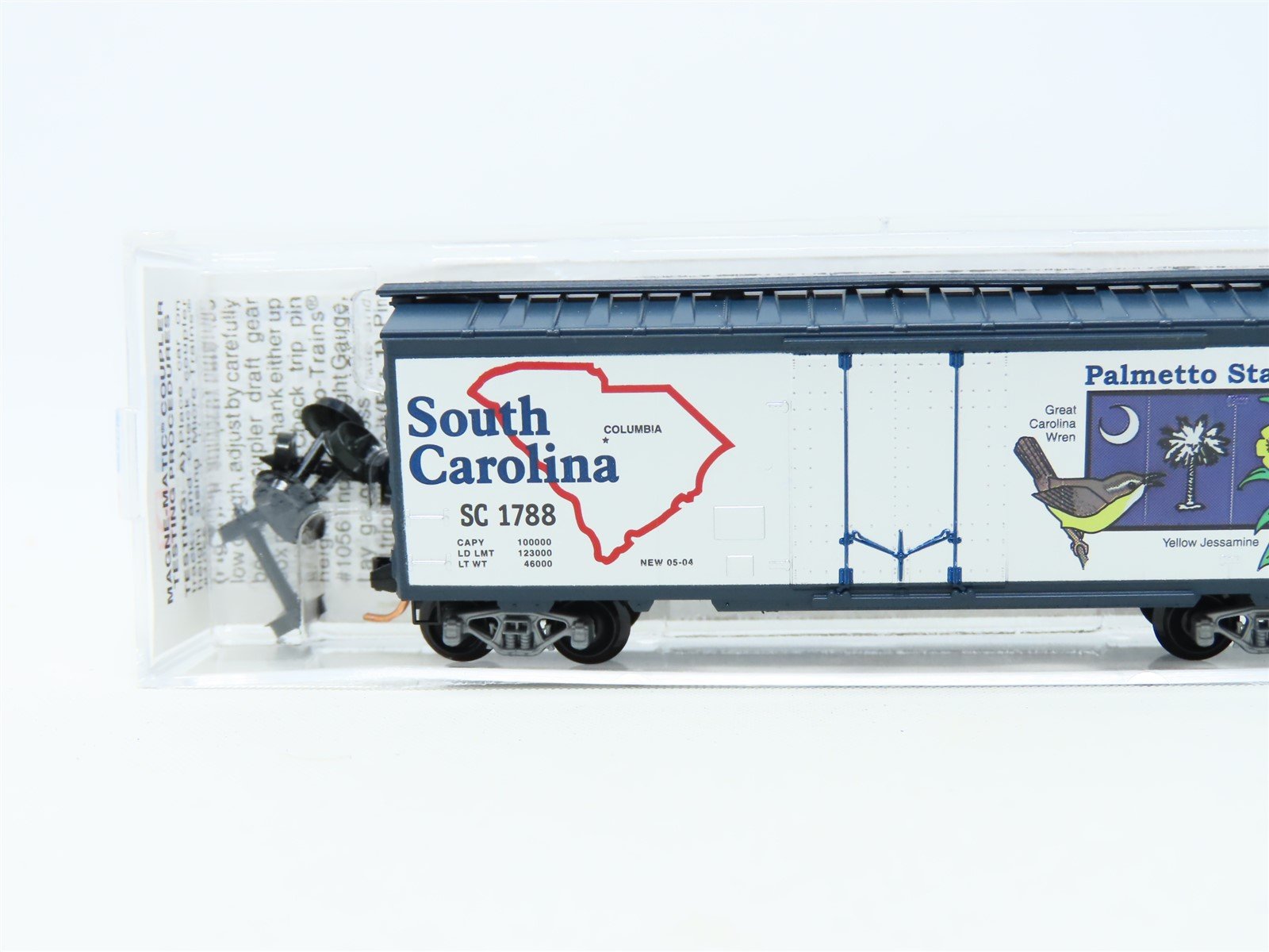 N Scale Micro-Trains MTL 21378 SC South Carolina State 40' Box Car 1788