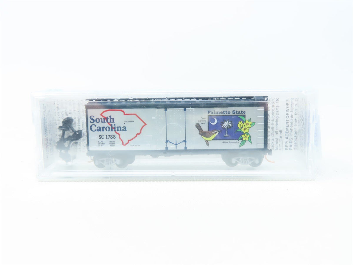 N Scale Micro-Trains MTL 21378 SC South Carolina State 40&#39; Box Car #1788 Sealed