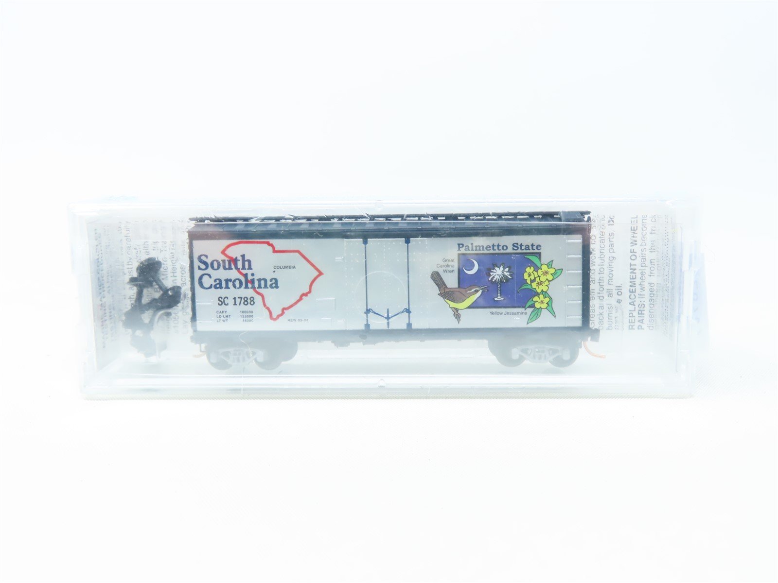 N Scale Micro-Trains MTL 21378 SC South Carolina State 40' Box Car #1788 Sealed