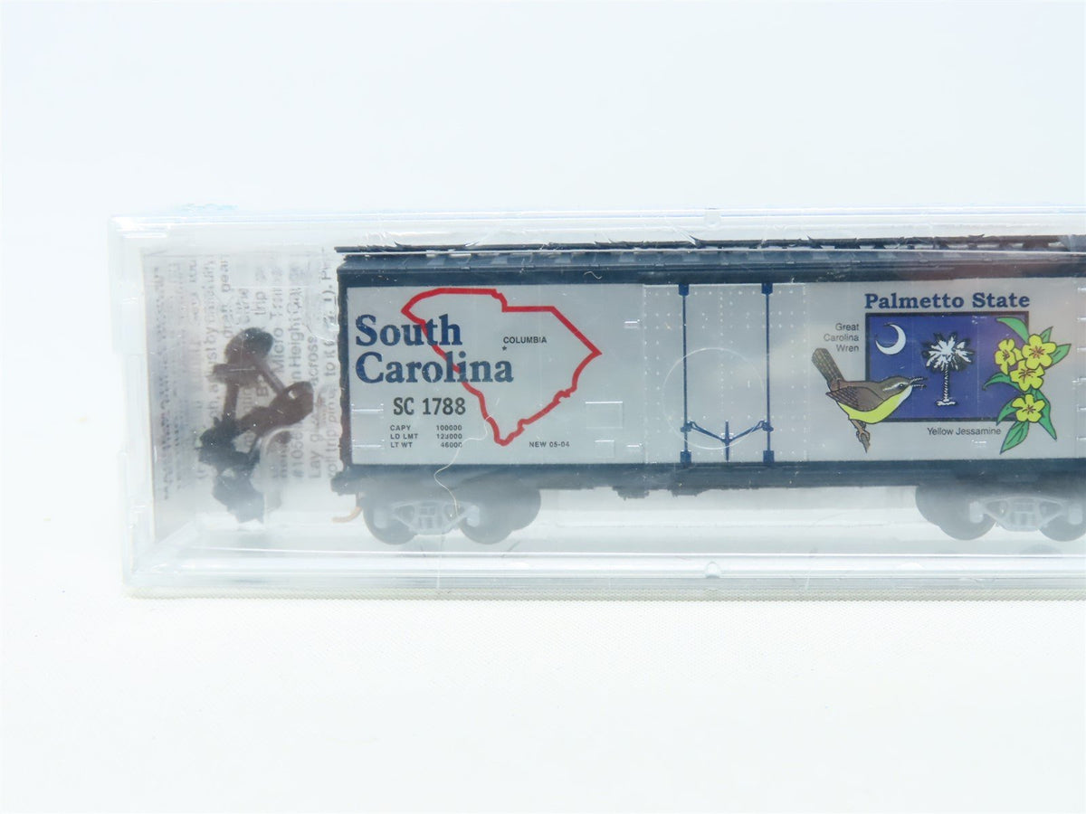 N Scale Micro-Trains MTL 21378 SC South Carolina State 40&#39; Box Car #1788 Sealed