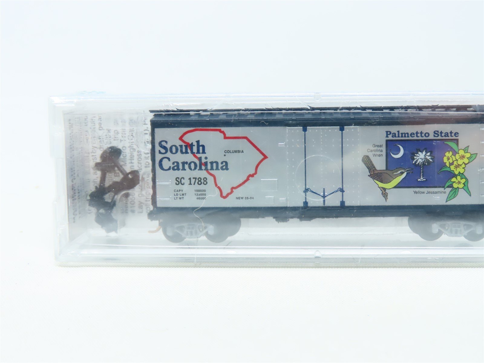 N Scale Micro-Trains MTL 21378 SC South Carolina State 40' Box Car #1788 Sealed