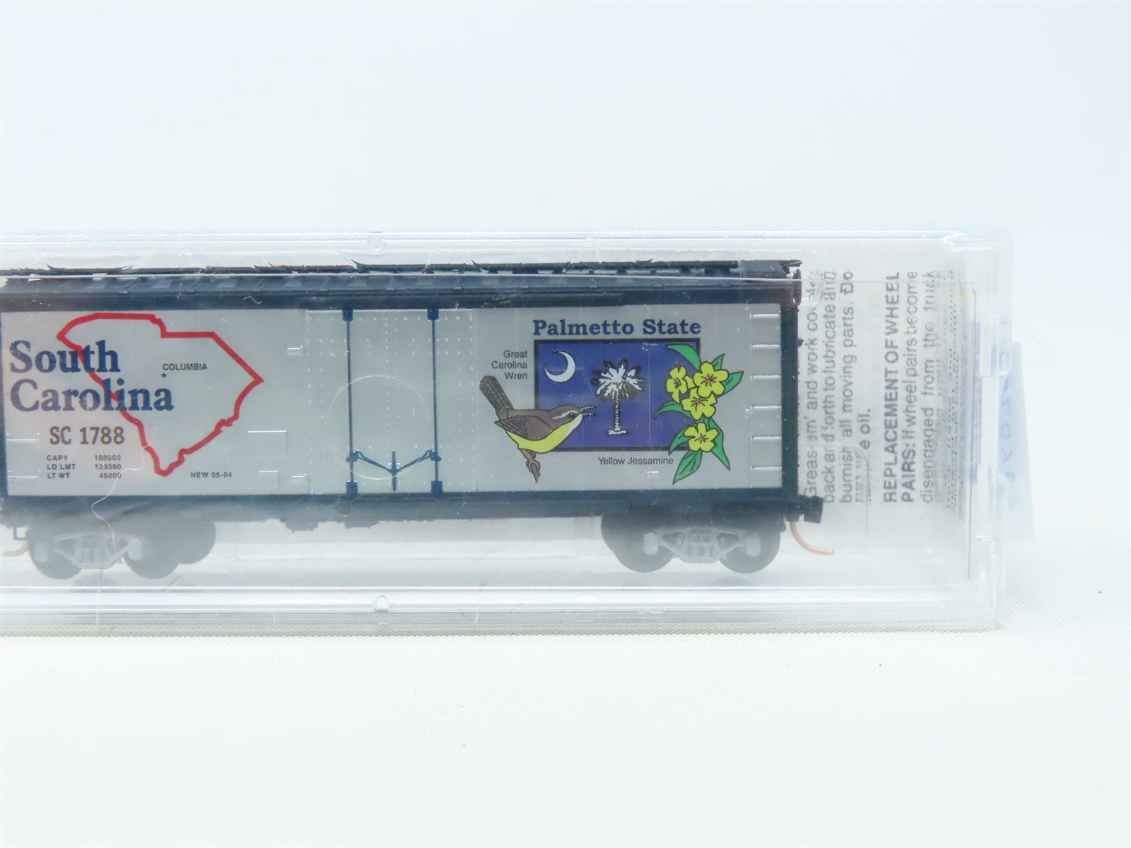 N Scale Micro-Trains MTL 21378 SC South Carolina State 40' Box Car #1788 Sealed