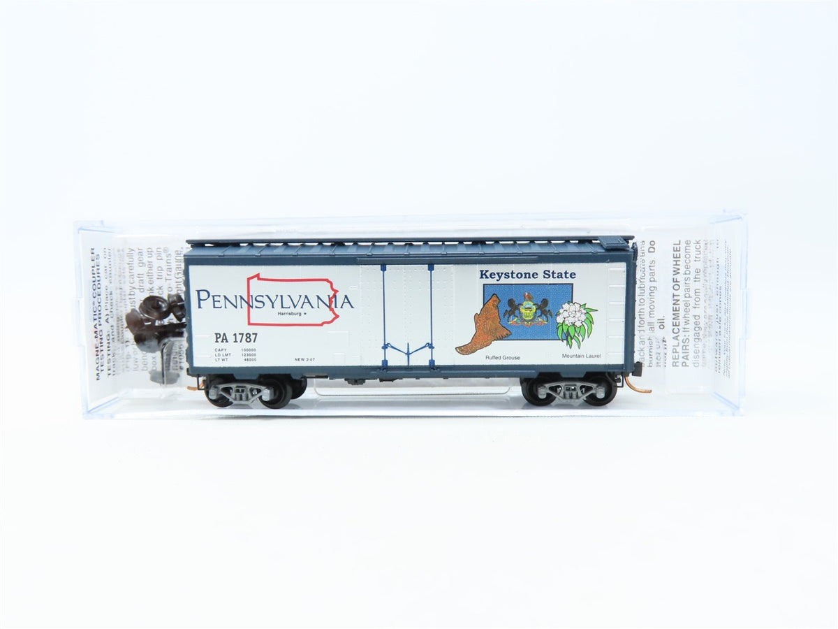 N Scale Micro-Trains MTL 02100410 PA Pennsylvania State 40&#39; Box Car #1787