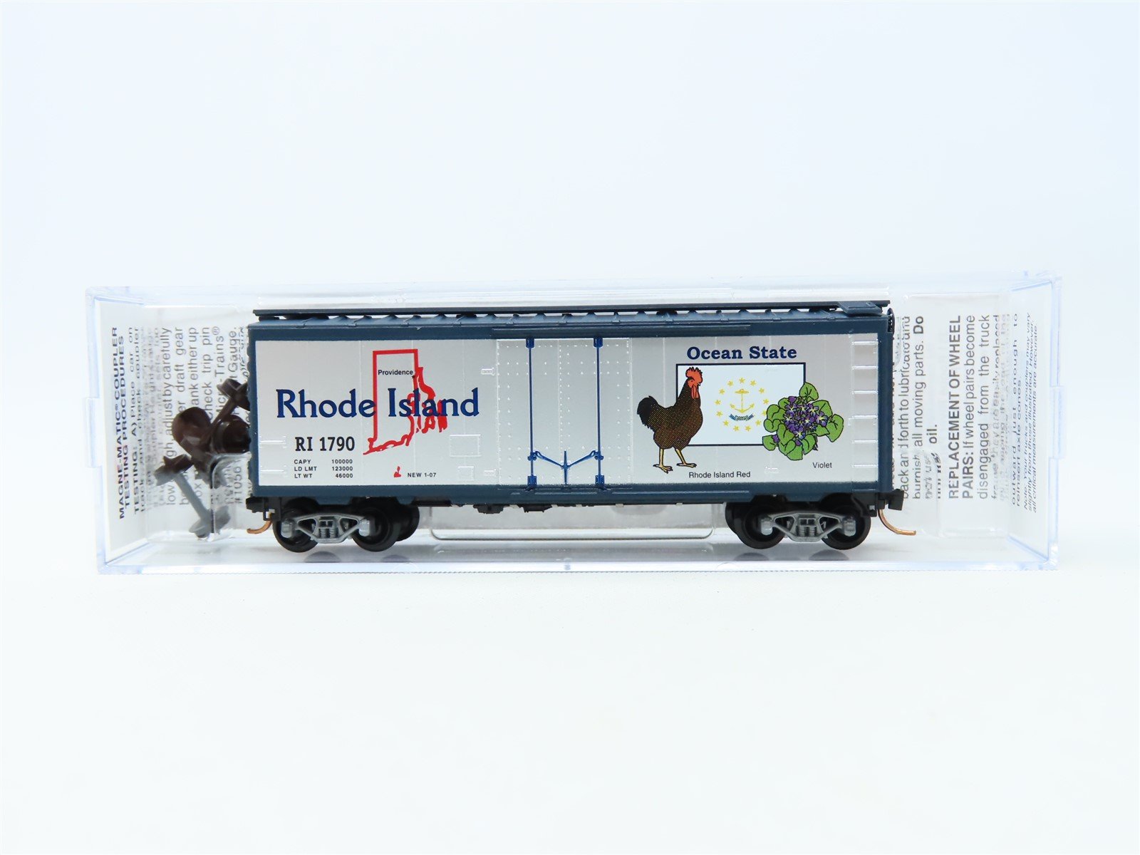 N Scale Micro-Trains MTL 02100409 RI Rhode Island State 40' Box Car #1790