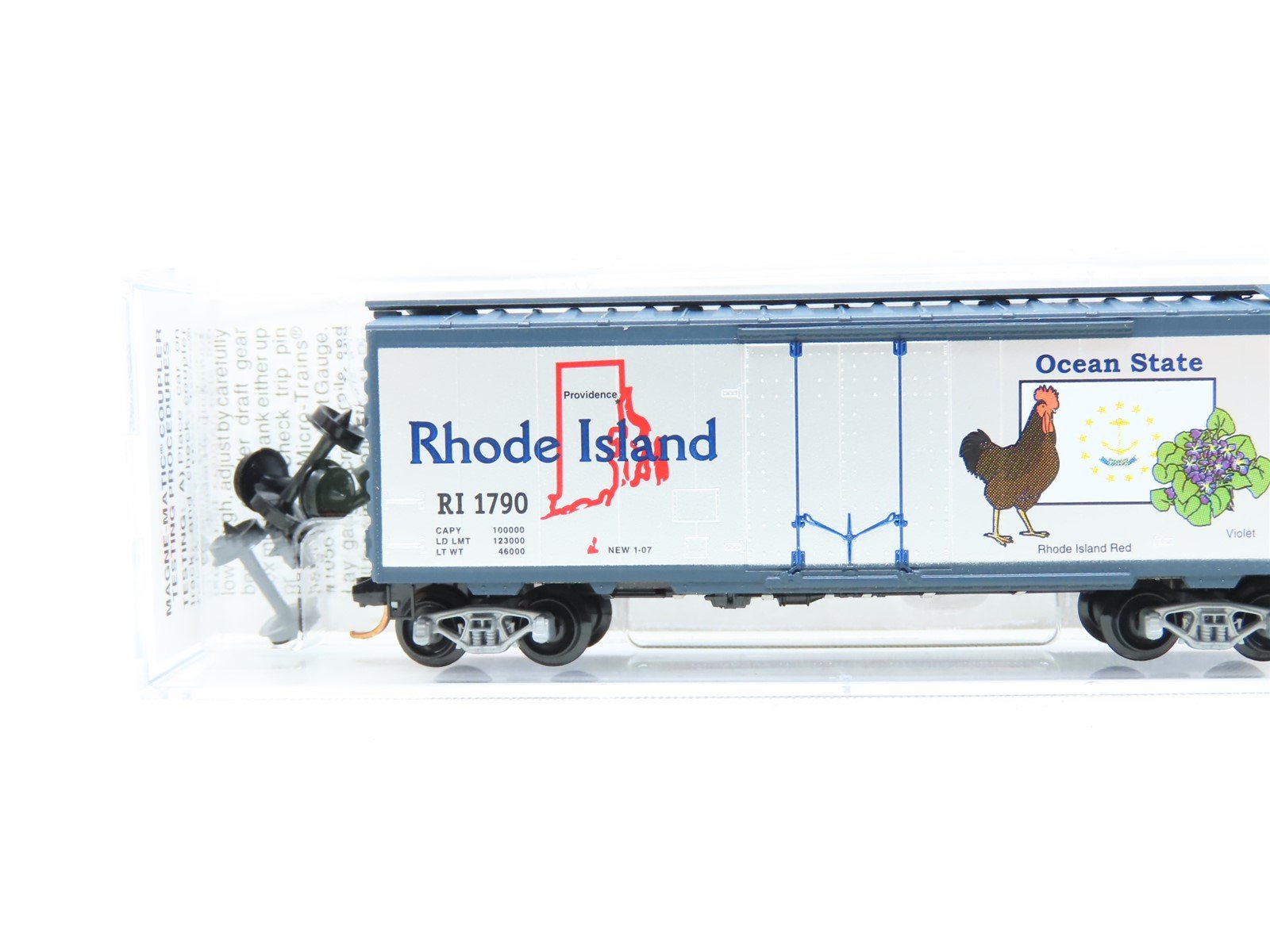 N Scale Micro-Trains MTL 02100409 RI Rhode Island State 40' Box Car #1790