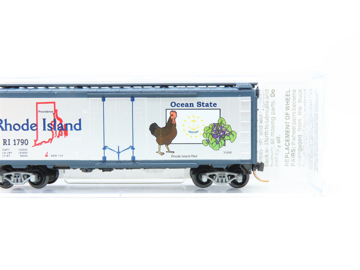 N Scale Micro-Trains MTL 02100409 RI Rhode Island State 40&#39; Box Car #1790