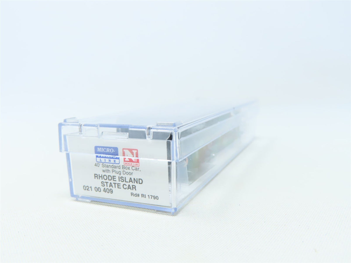 N Scale Micro-Trains MTL 02100409 RI Rhode Island State 40&#39; Box Car #1790