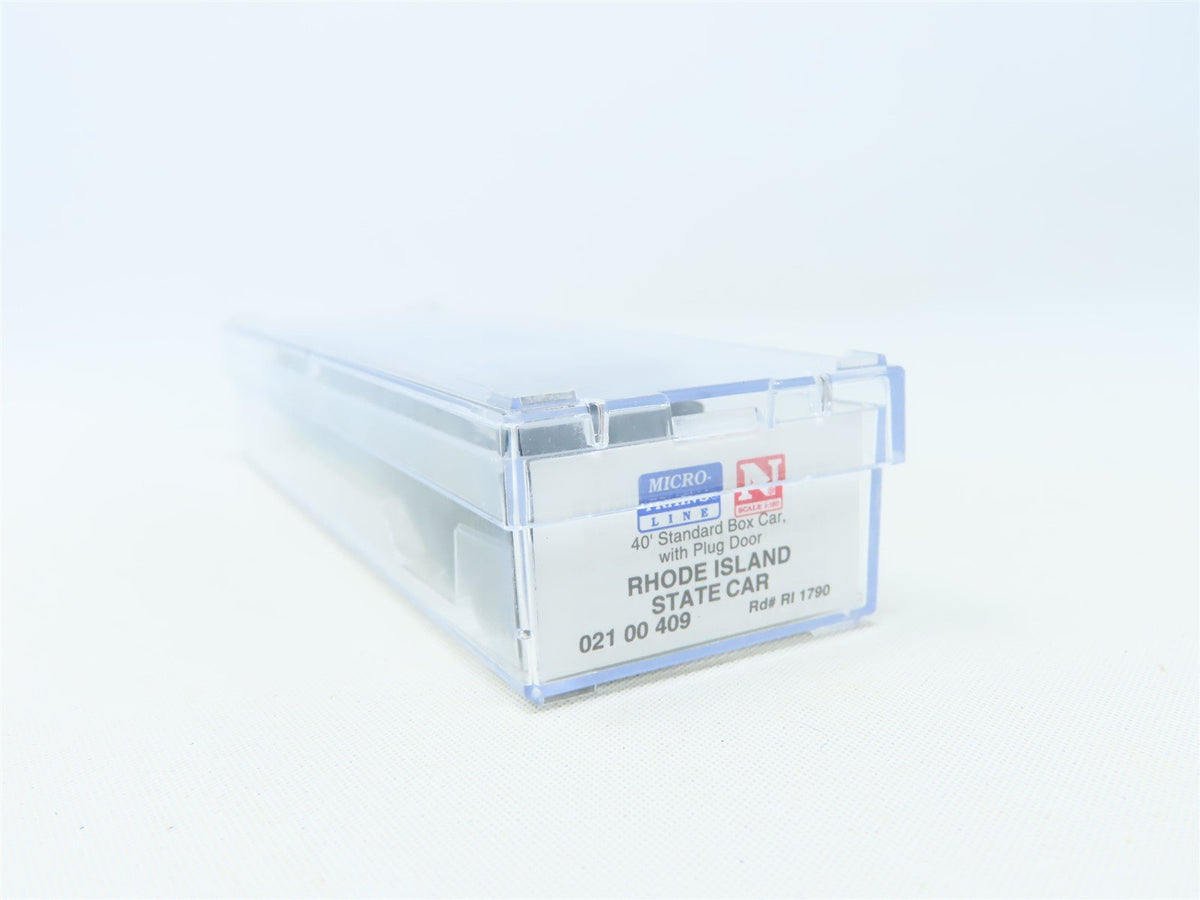 N Scale Micro-Trains MTL 02100409 RI Rhode Island State 40&#39; Box Car #1790