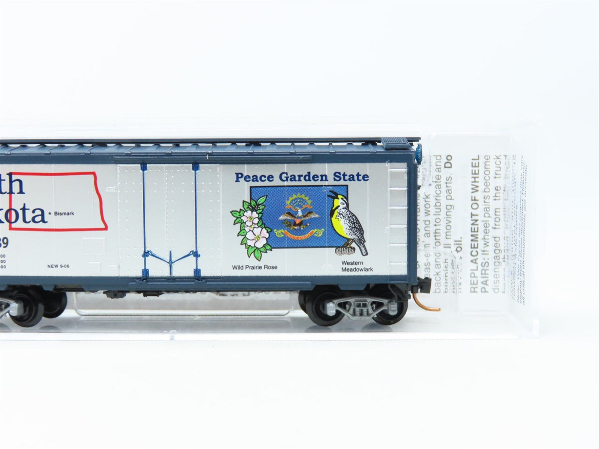 N Scale Micro-Trains MTL 02100405 ND North Dakota State 40&#39; Box Car #1889