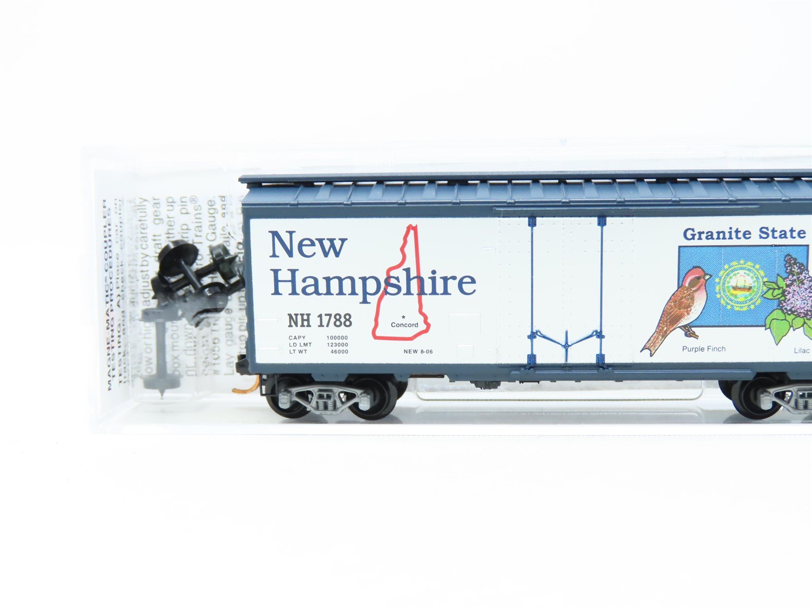 N Scale Micro-Trains MTL 02100404 NH New Hampshire State 40' Box Car #1788