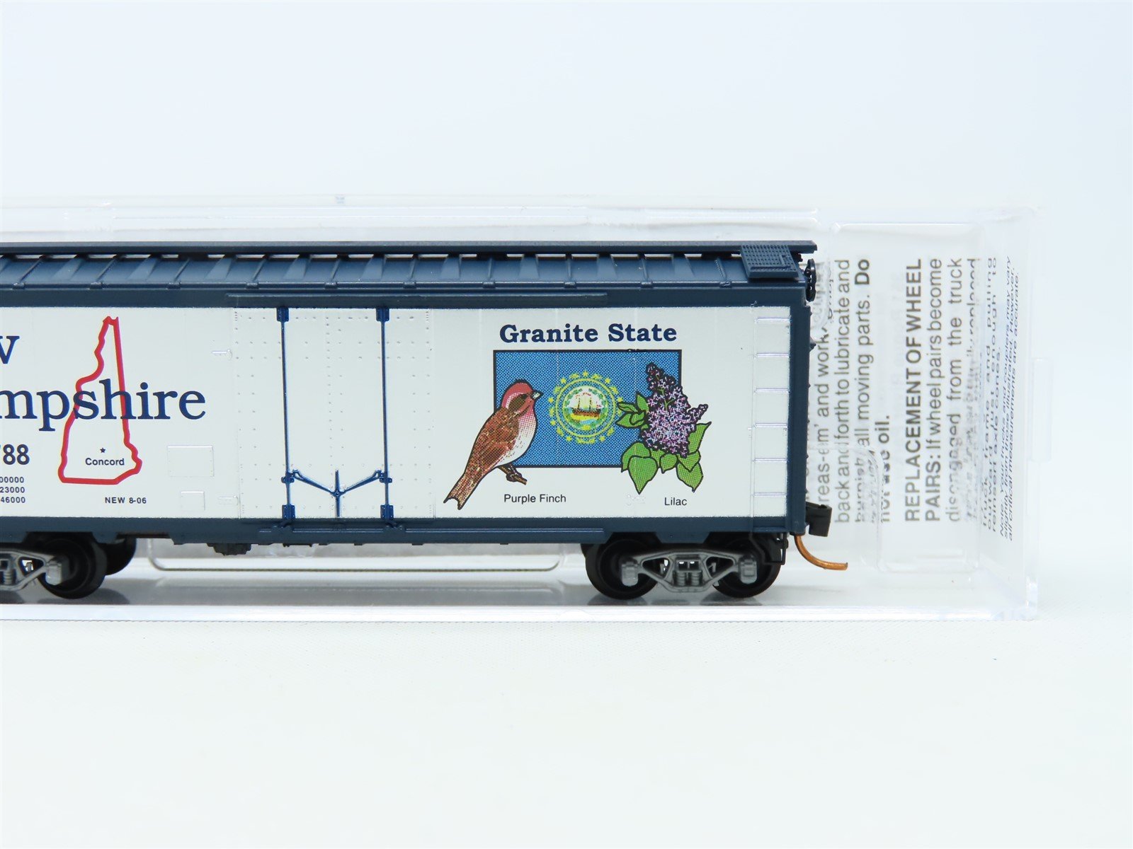 N Scale Micro-Trains MTL 02100404 NH New Hampshire State 40' Box Car #1788