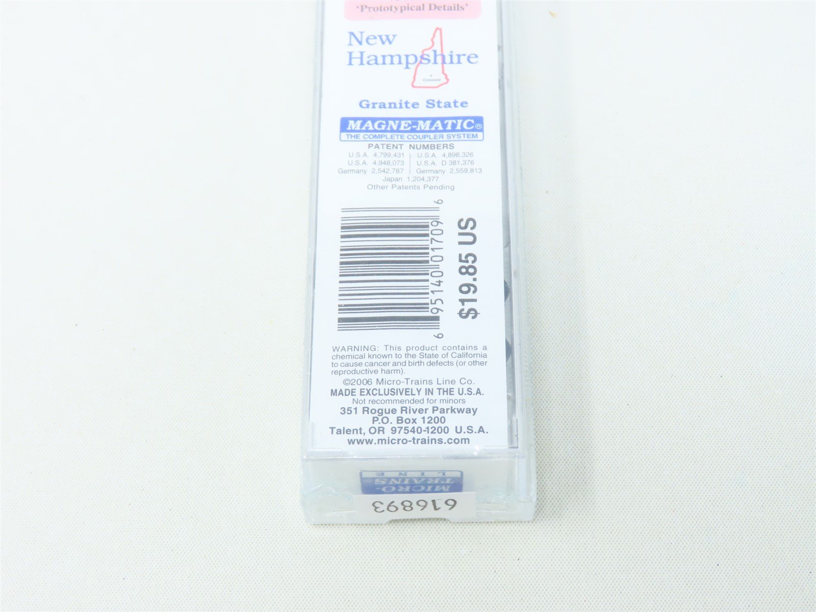 N Scale Micro-Trains MTL 02100404 NH New Hampshire State 40' Box Car 1788 Sealed