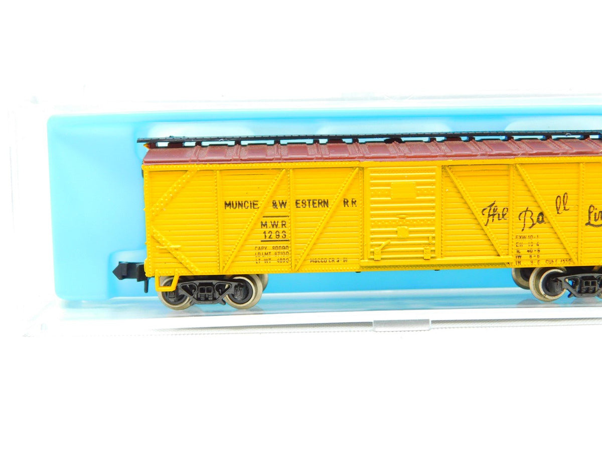 N Scale Atlas MWR Muncie &amp; Western Railroad Wood Box Car #1293