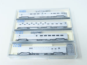 N Scale Kato #106-1502 ATSF Santa Fe Corrugated Passenger 4-Car Set A