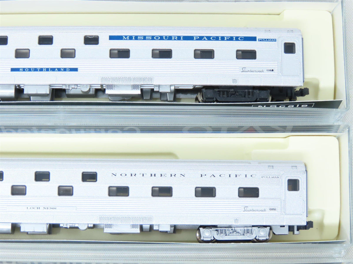 N Scale Kato #106-1901 NP. MP, B&amp;O Slumbercoaches Passenger 4-Car Set E-1