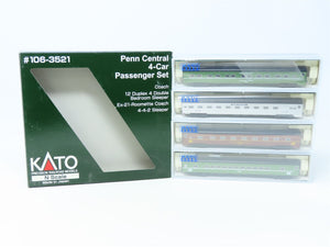 N Scale Kato #106-3521 PC Penn Central Passenger 4-Car Set