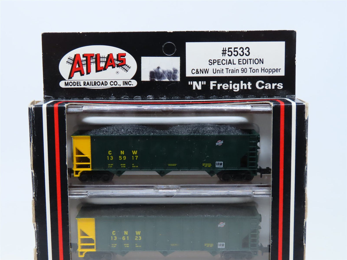 N Scale Atlas 5533 CNW Chicago &amp; North Western Unit Train 3-Bay Hopper 3-Pack