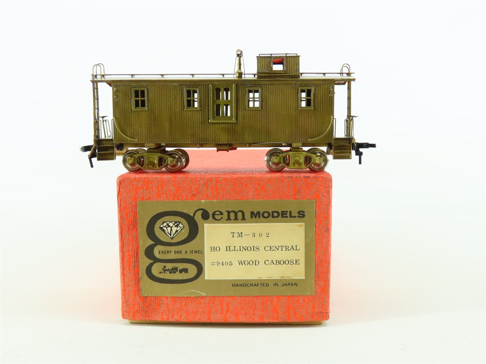 HO Scale Gem Models/TKD BRASS TM-302 Undecorated IC Offset Cupola Wood Caboose