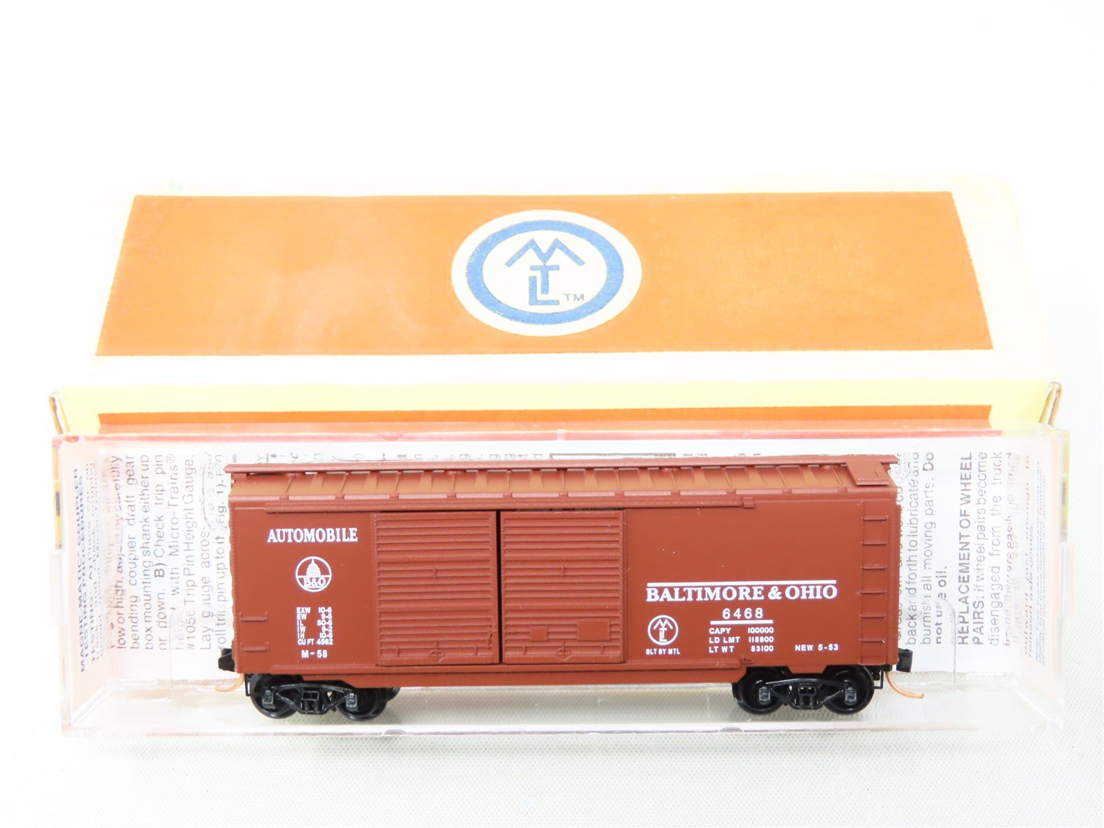 N Micro-Trains MTL #6468X NSC 04-97A Lowell Post War Memory B&O Auto Box Car