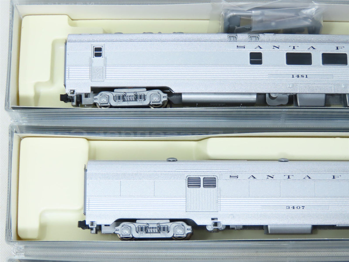 N Scale Kato #106-1502 ATSF Santa Fe 4-Car Corrugated Passenger Set A