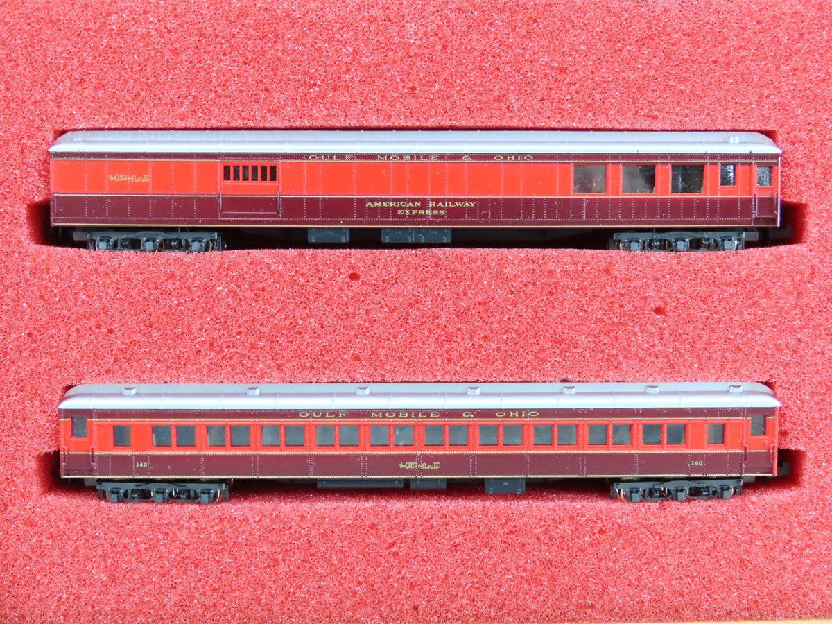 N Scale Con-Cor GM&amp;O Alton Limited REBEL 4-6-2 Steam w/ 6 Passenger Car Set