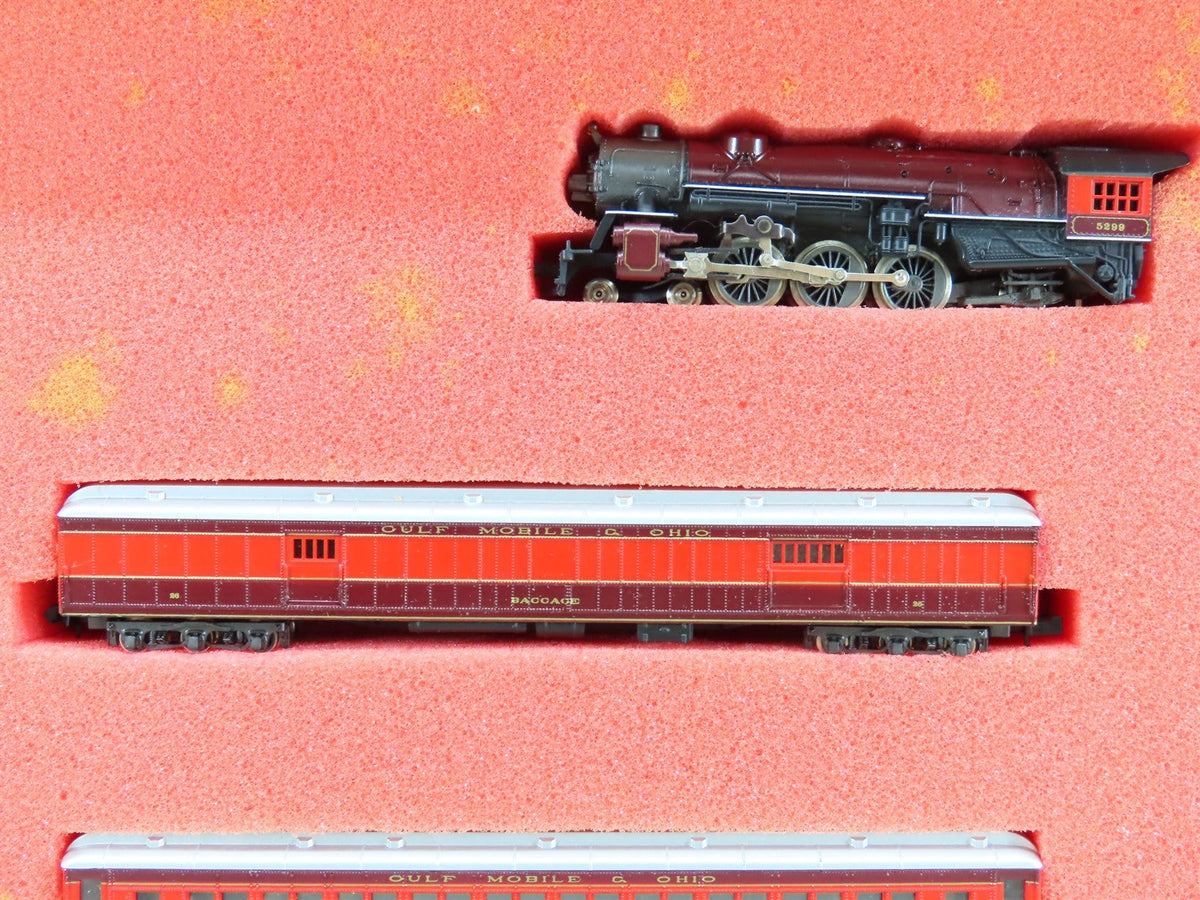 N Scale Con-Cor GM&amp;O Alton Limited REBEL 4-6-2 Steam w/ 6 Passenger Car Set