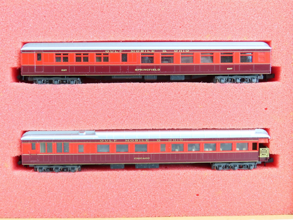 N Scale Con-Cor GM&amp;O Alton Limited REBEL 4-6-2 Steam w/ 6 Passenger Car Set