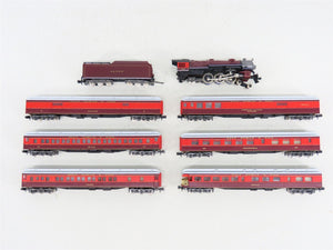 N Scale Con-Cor GM&O Alton Limited REBEL 4-6-2 Steam w/ 6 Passenger Car Set