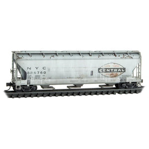 N Scale Micro-Trains MTL 98305061 Conrail/ex-PC 3-Bay Hopper Set 2-Pk Weathered