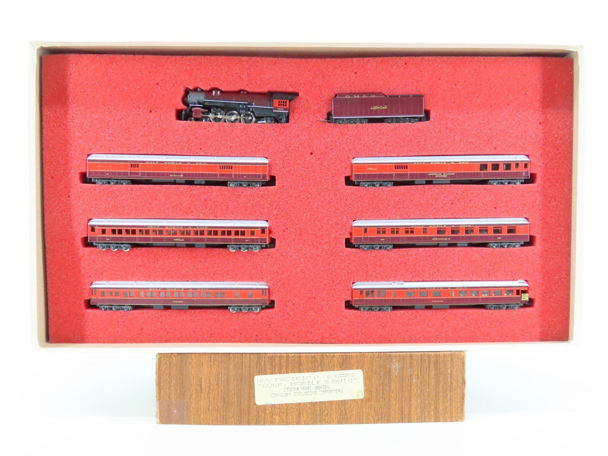 N Scale Con-Cor 0001-004306 GM&amp;O Alton Limited 4-6-2 Steam + 6 Passenger Car Set