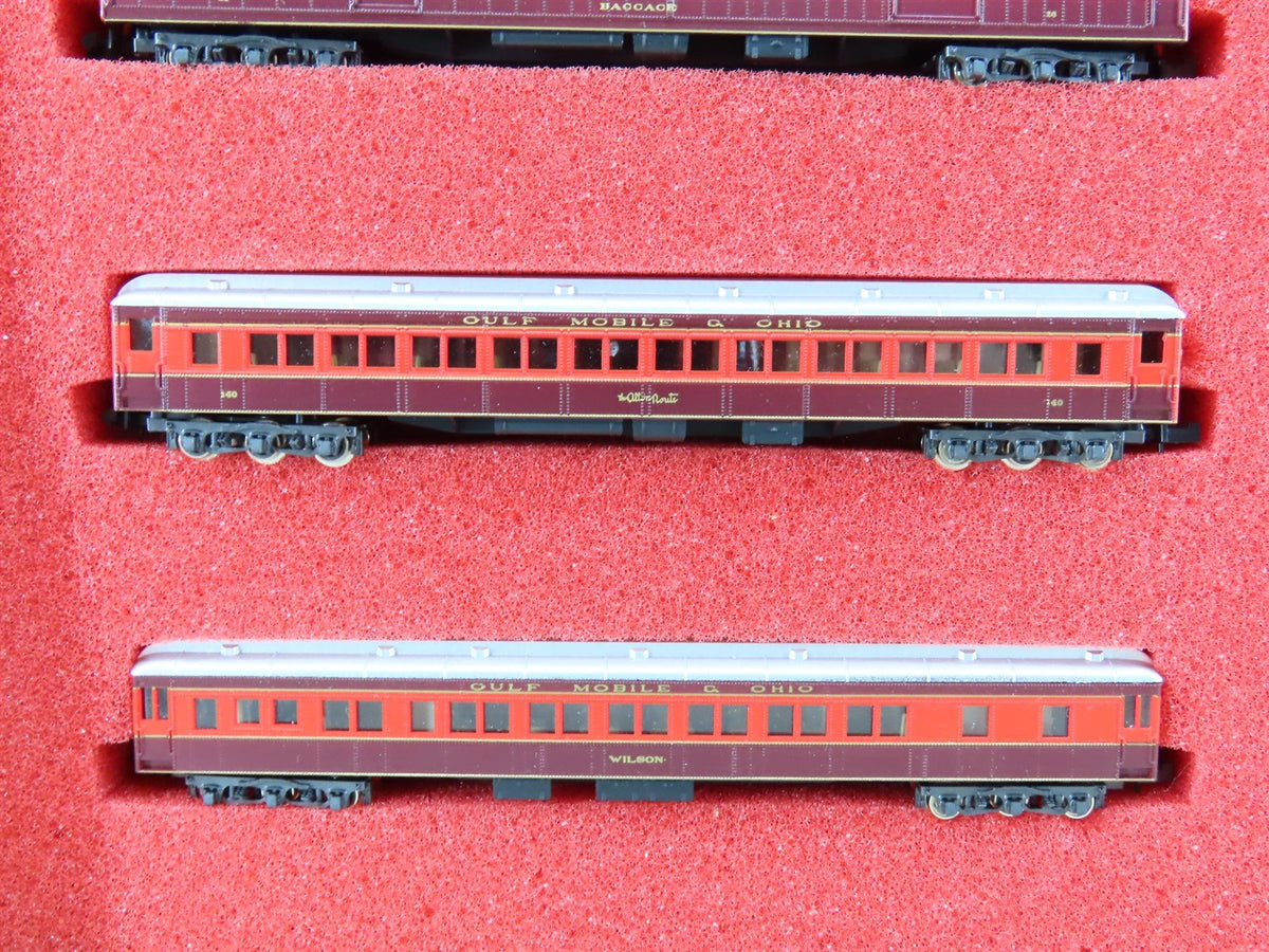 N Scale Con-Cor 0001-004306 GM&amp;O Alton Limited 4-6-2 Steam + 6 Passenger Car Set