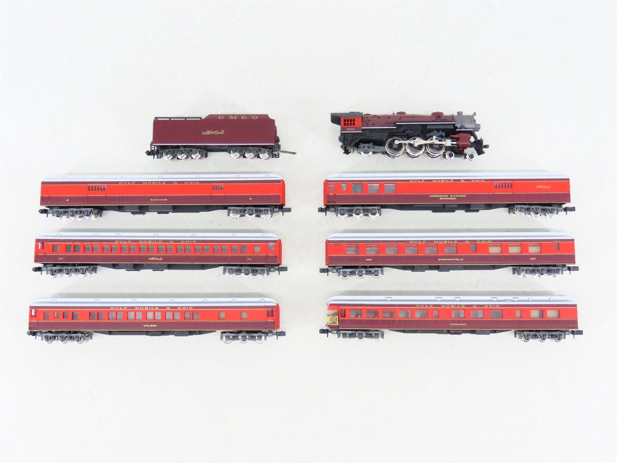 N Scale Con-Cor 0001-004306 GM&amp;O Alton Limited 4-6-2 Steam + 6 Passenger Car Set